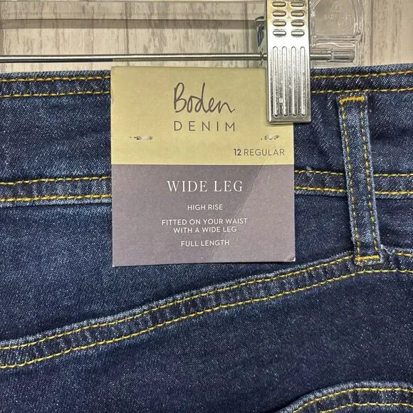 Womens Size 8 Boden Wide Leg Jeans NWT - Picture 5 of 6